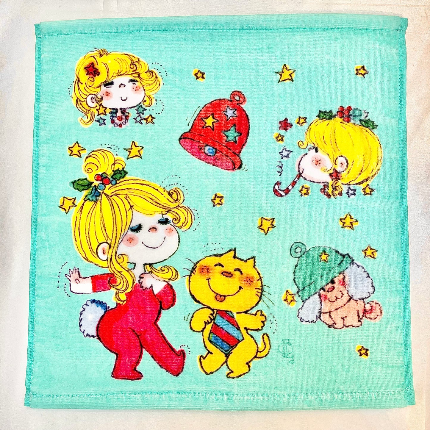 【水森亜土】ハンドタオル『メリー&ブライト』