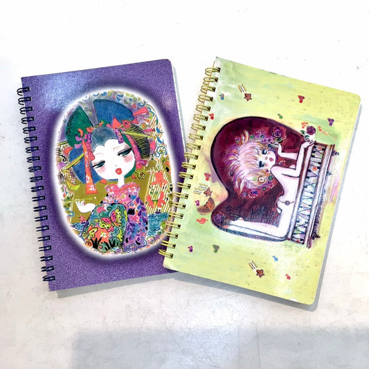 【水森亜土】リングノート＜B6サイズ＞『お着物』『ピアノ』/ステーショナリー/文房具/あどちゃん/グッズ/ギフト/プレゼント