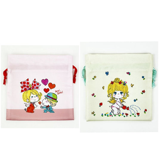 【水森亜土】リボンフラット巾着〈2種類〉