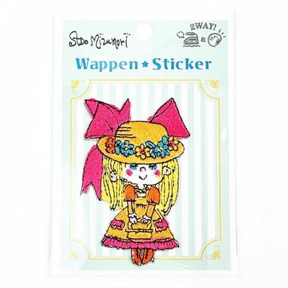 水森亜土】キラキラワッペンステッカー(大)(4種類)