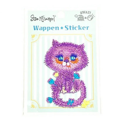 水森亜土】キラキラワッペンステッカー(大)(4種類)