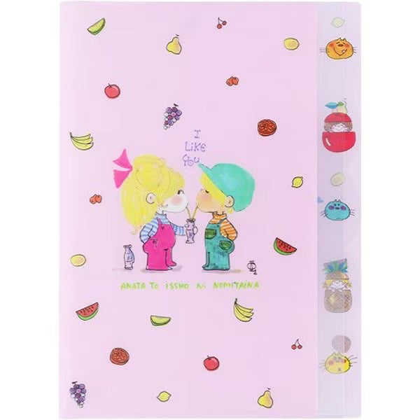 【水森亜土】ダイカットクリアファイル5P〈2種類〉『イチゴ』『フルーツ』