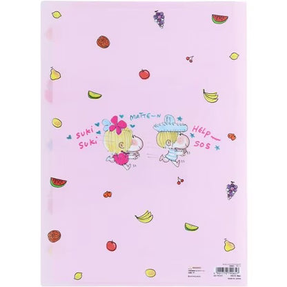 【水森亜土】ダイカットクリアファイル5P〈2種類〉『イチゴ』『フルーツ』