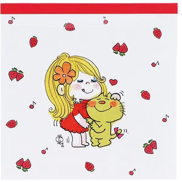 【水森亜土】スクエアメモ＜全2種類＞『イチゴ』『フルーツ』