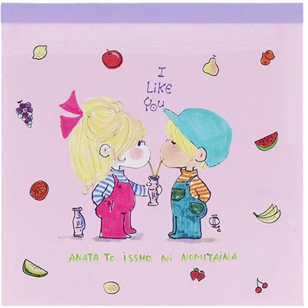 【水森亜土】スクエアメモ＜全2種類＞『イチゴ』『フルーツ』