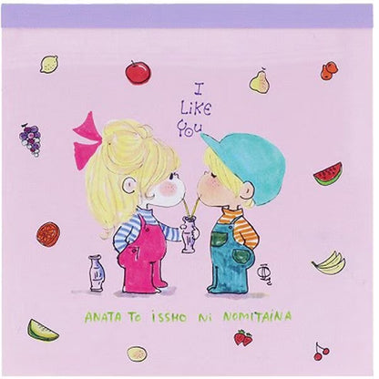 【水森亜土】スクエアメモ＜全2種類＞『イチゴ』『フルーツ』