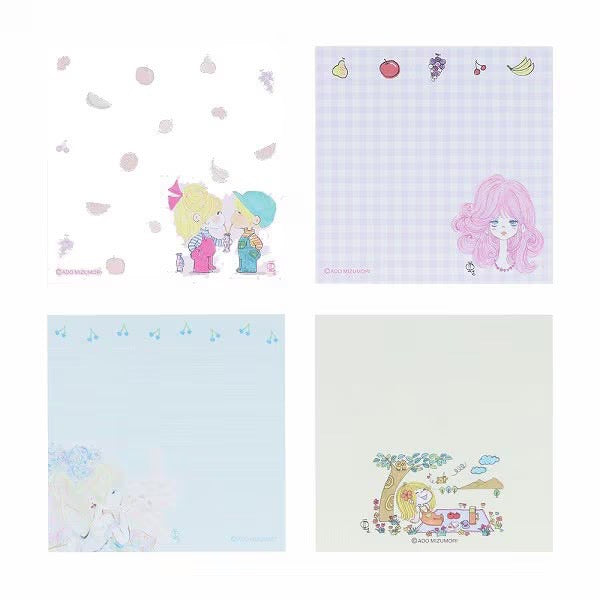 【水森亜土】スクエアメモ＜全2種類＞『イチゴ』『フルーツ』