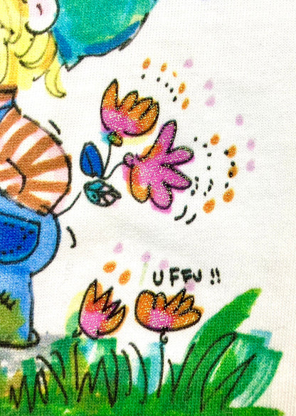 【水森亜土】アートサロン和錆オリジナル バックプリント半袖Tシャツ『カップル』