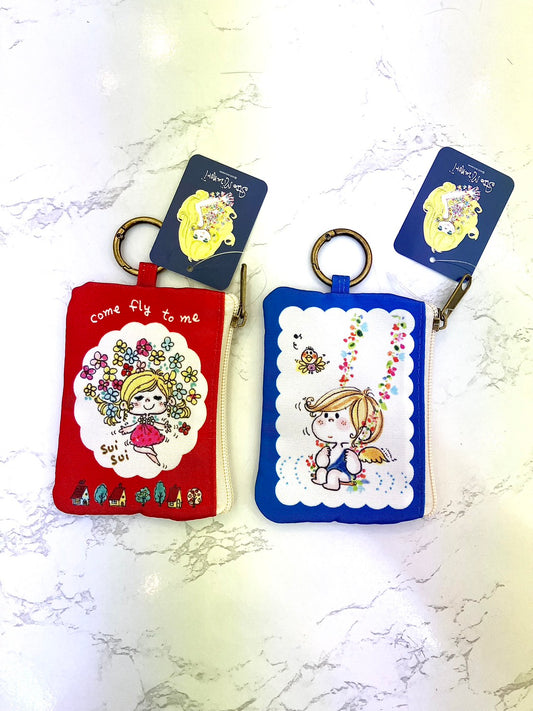 【水森亜土】カラビナ付きポーチ(2種類)