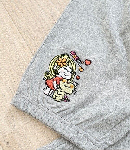 【水森亜土】レデイ―スクロップド七分丈パンツ