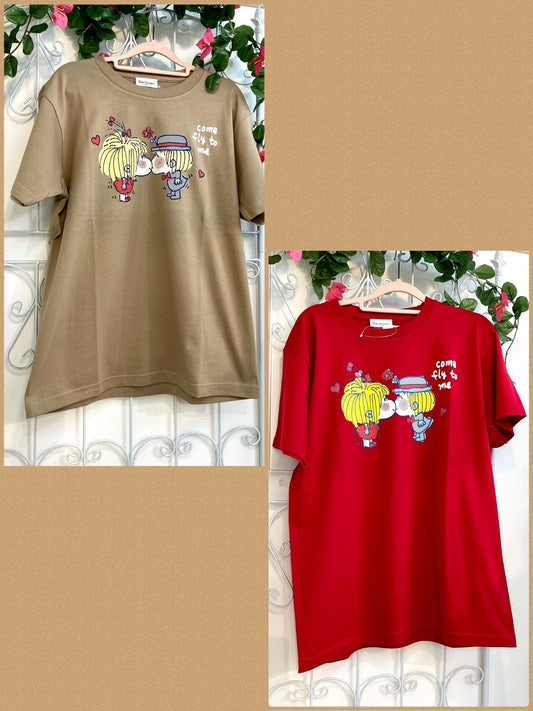 【水森亜土】半袖Tシャツ「キス」