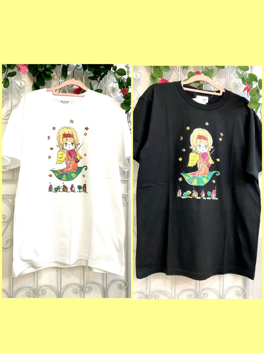 【水森亜土】半袖Tシャツ「バイオリン」