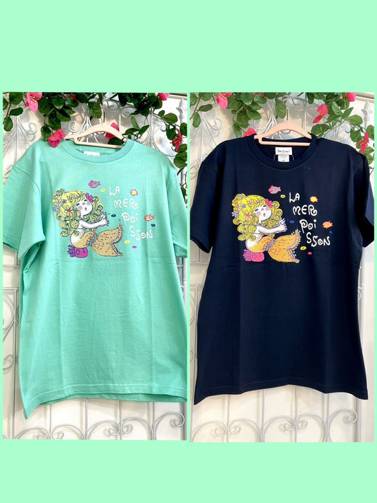 【水森亜土】半袖Tシャツ「ニンギョ」