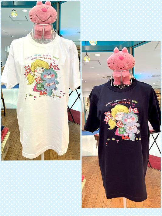 【水森亜土】半袖Tシャツ「ネコ」