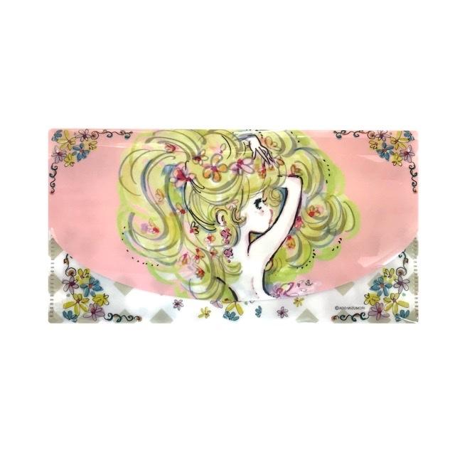 【水森亜土ちゃん　マスクケース】「オンナノコ」「ナカヨシ」