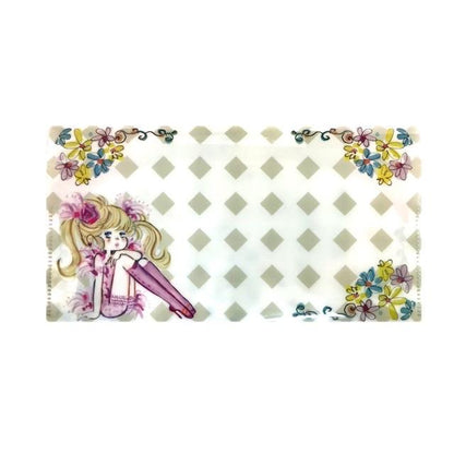 【水森亜土ちゃん　マスクケース】「オンナノコ」「ナカヨシ」