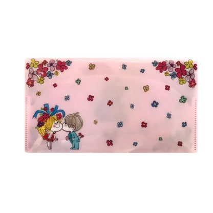 【水森亜土ちゃん　マスクケース】「オンナノコ」「ナカヨシ」