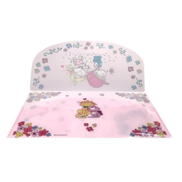 【水森亜土ちゃん　マスクケース】「オンナノコ」「ナカヨシ」