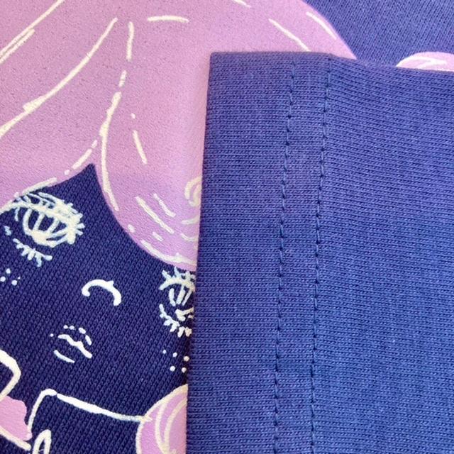 【水森亜土】半袖Tシャツ「リボン」(白) ゆったり/かわいい/男女兼用/あどちゃん/キャラクターグッズ/ギフト/プレゼント/