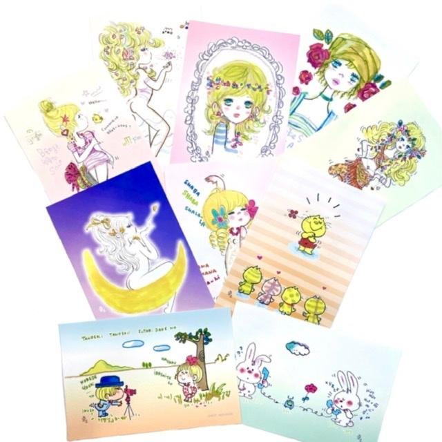 【水森亜土】ポストカード10枚セット「アートコレクション17」かわいい/グッズ/あどちゃん/ギフト/プレゼント